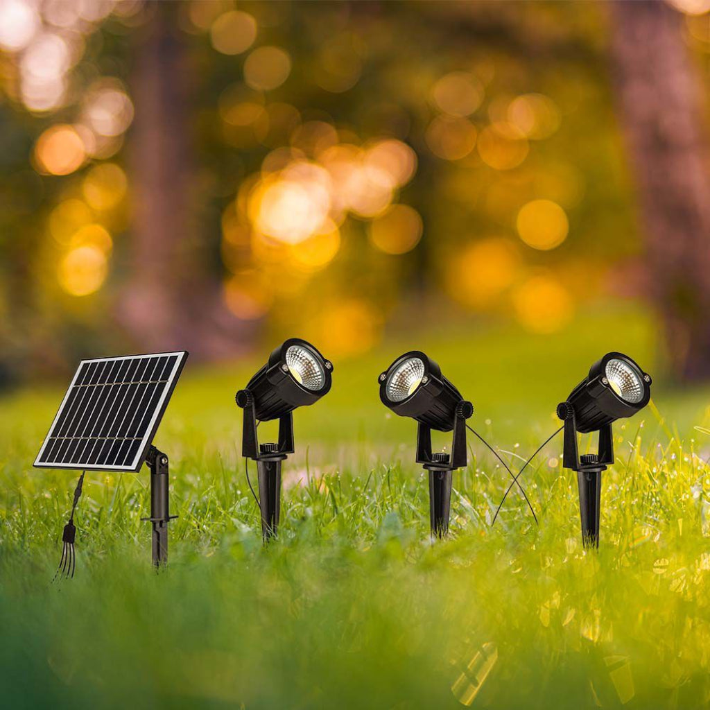 V-TAC 3 Fari LED da Giardino 3X1.2W con Picchetto e Pannello Solare Colore Nero 3000K IP65 V-TAC 3 Fari LED da Giardino 3X1.2W con Picchetto e Pannello Solare Colore Nero 3000K IP65